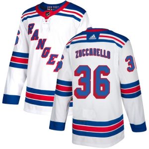 Herren New York Rangers Eishockey Trikot Mats Zuccarello #36 Authentic Weiß Auswärts